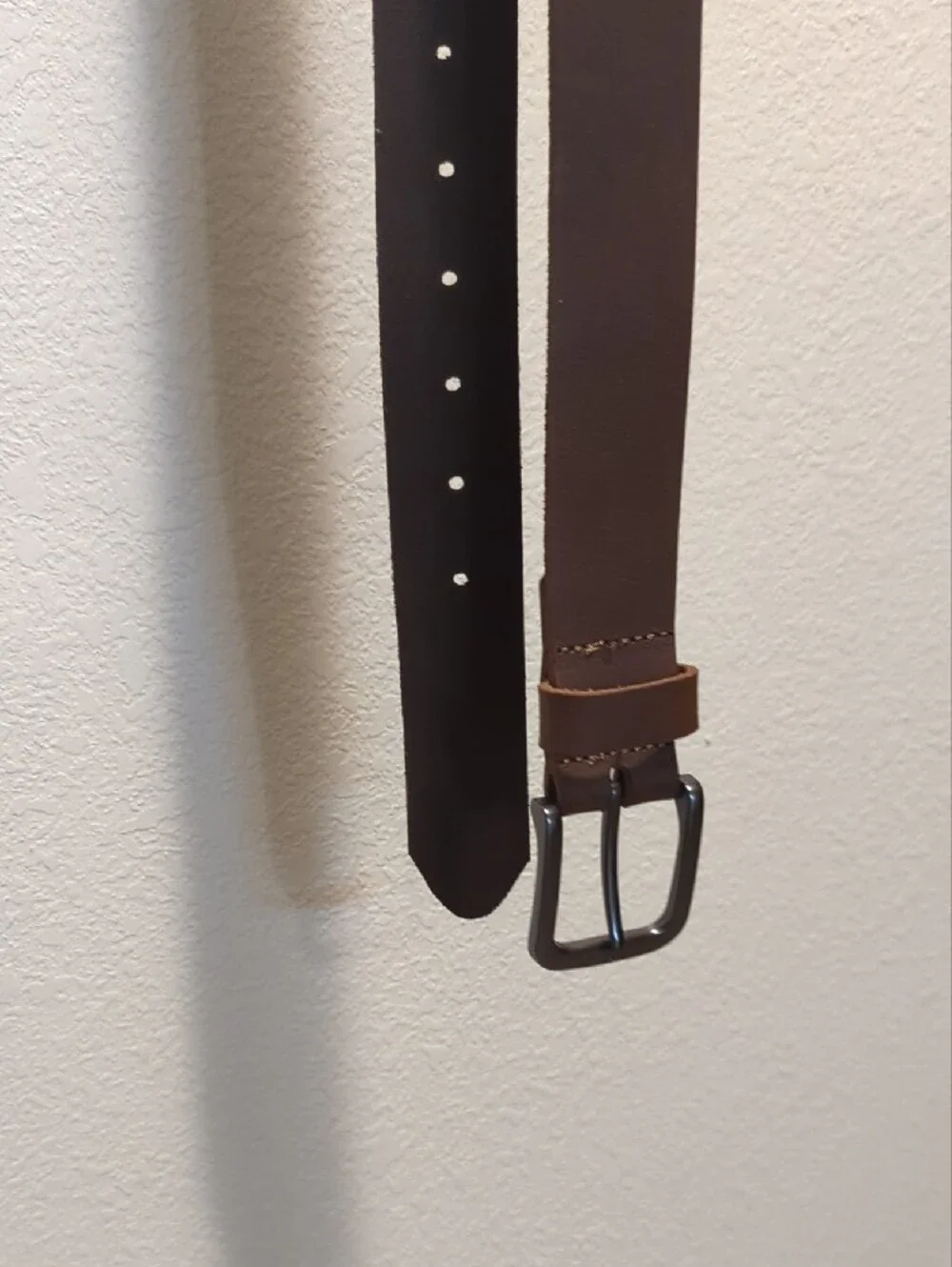 Women's Lucky Brand Brown Leather Belt with Silver Buckle